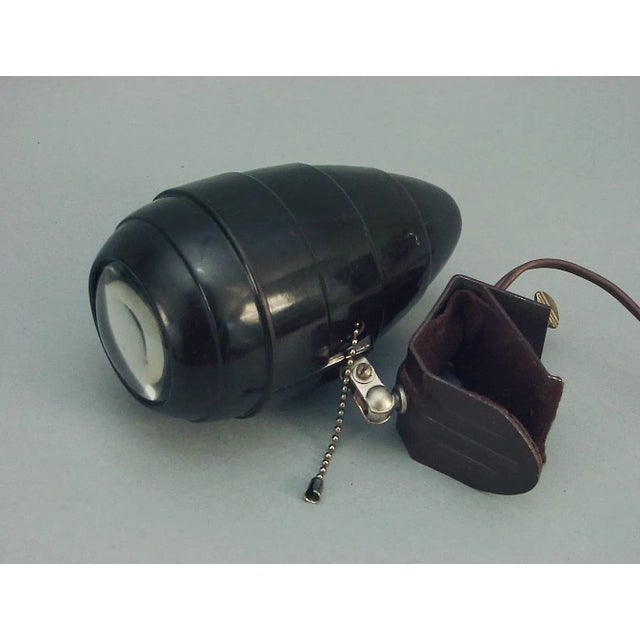 Art Deco 1930s Beehive Clamping Bakelite Light Lamp Sconce With Pull Chain For Sale - Image 3 of 3