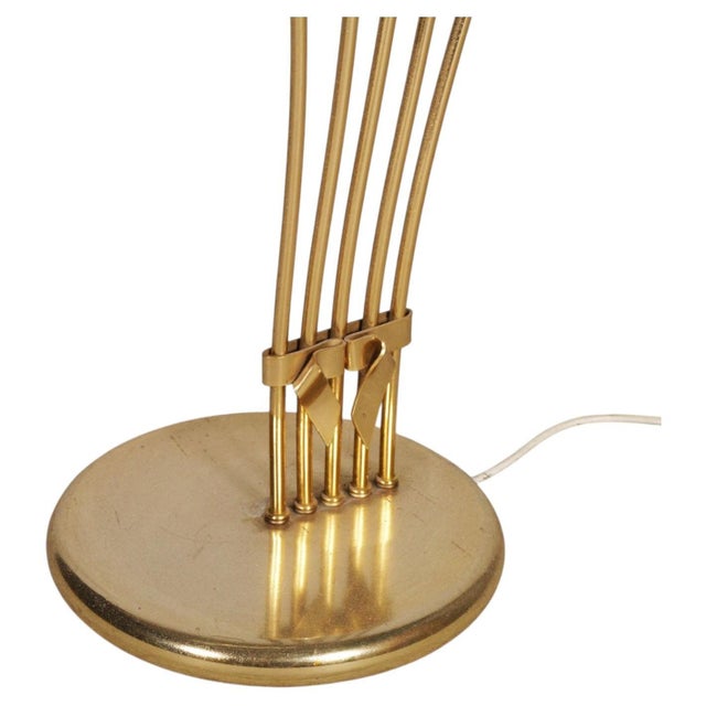 Monza Brass Floor Lamp with Murano Glass Shades by Angelo Lelli attributed Arredoluce, Italy, 1950s, in Very Good...