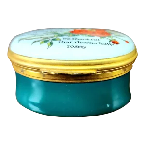 Bilston & Battersea English Fine Enamel Oval Box W/Lid