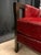 Authentic Holly Hunt Vienna Secession Lounge Chair, Custom Upholstered in Rich Burgundy/Cabernet Mohair and American Black Walnut Exposed Frame For Sale - Image 14 of 17