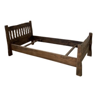 Brutalist Aranjou Elm Bed, 1950s For Sale