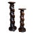 Pair Set of 2 Antique French Pedestal Stand Barley Twist Oak Large Plant Columns For Sale