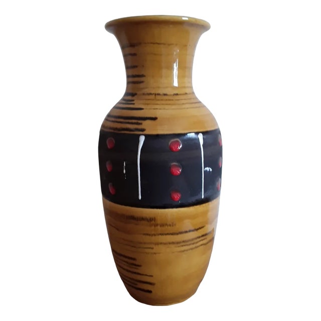 Vintage Glazed Ceramic Vase, Germany, 1970s For Sale