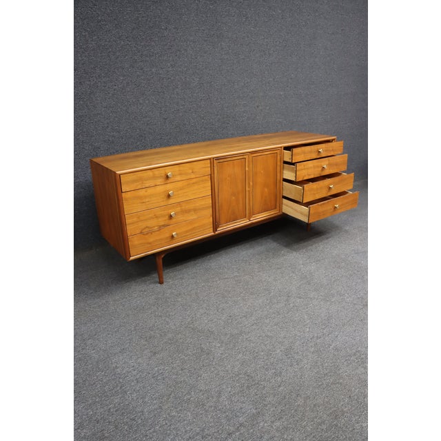 Drexel Declaration Walnut Credenza by Kipp Stewart & Stewart MacDougall For Sale - Image 12 of 14