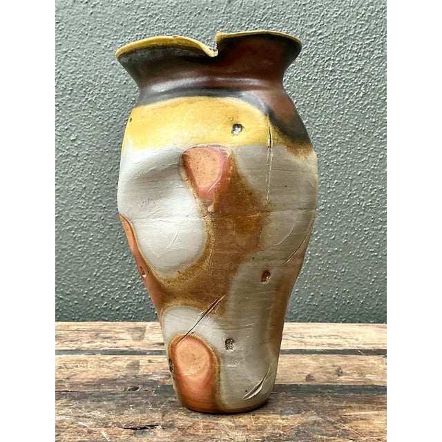 Vintage Original Studio Pottery Skull Vase For Sale - Image 10 of 12
