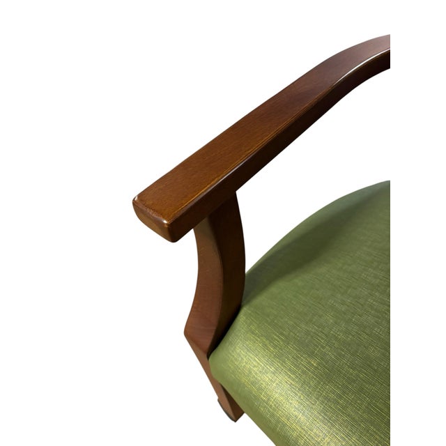 Modern Vintage Fairfield Furniture Modern Green Occasional Chair For Sale - Image 3 of 11