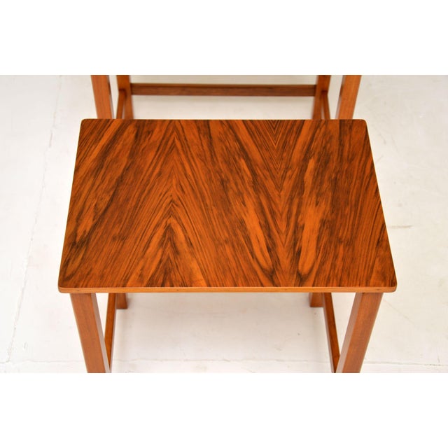 Art Deco Figured Walnut Nesting Tables, 1920s, Set of 3 For Sale - Image 9 of 13