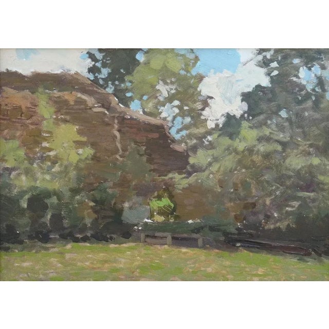 Landscape. Oil on cardboard, 25x35 cm alfejs bromults (1913.3.iv - 1991.11.i) his first professional education was at...