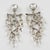 Contemporary Faceted Crystal Drops Chandelier Silver Plate Clip Earrings For Sale - Image 3 of 8