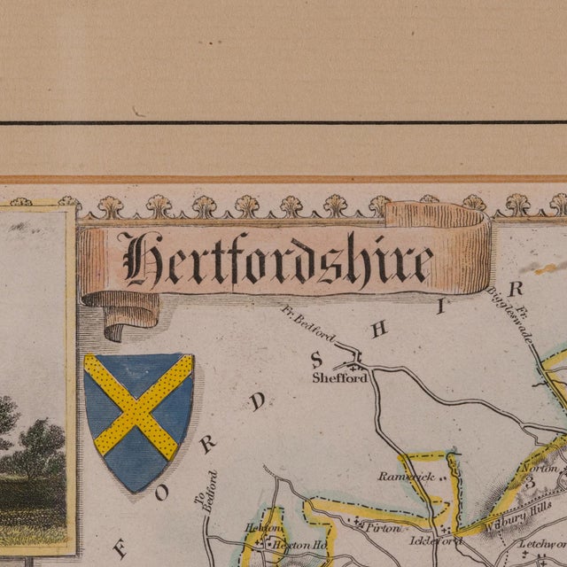 1850's Antique County Map For Sale - Image 6 of 12