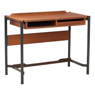 Vintage Mahogany Veneer Dressing Table, Italy, 1960s For Sale