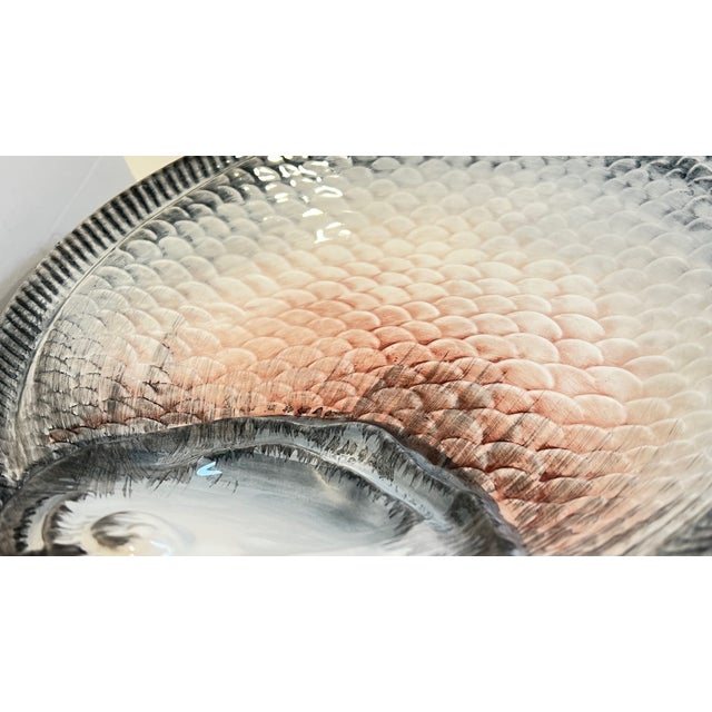 Gray Vintage Italian Fish Plate Set by R. Blanche - Set of 9 For Sale - Image 8 of 13