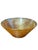 Glass Vintage Amber Textured Art Glass Bowl | Mid Century Modern Decorative Centerpiece For Sale - Image 7 of 8