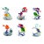 Vintage Italian Murano Glass Fish Figures-a Set of Six For Sale