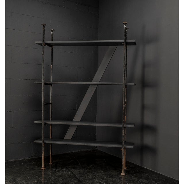 Architects Metal and Wood Shelf, 1920s For Sale - Image 16 of 18