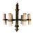 1930s Spanish Hand-Forged Iron Chandelier, Rustic Style, Six Lights For Sale