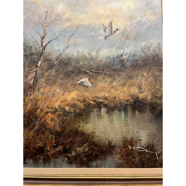 Brown 1930s Oil Painting by German Artist Hans Hansung For Sale - Image 8 of 11