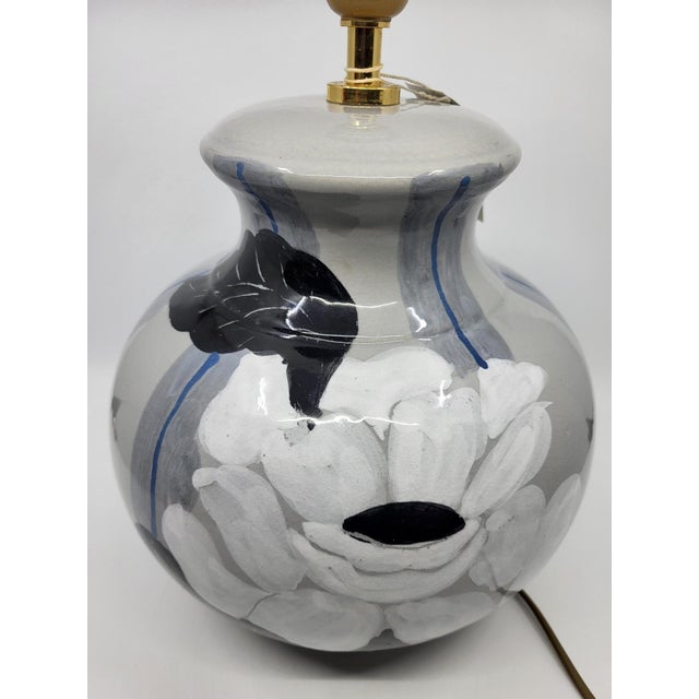 This magnificent ceramic lamp, created by an artist renowned for the exceptional quality and unique design of his original...