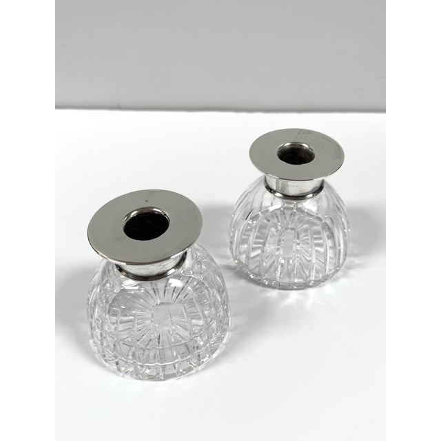 1990s Atlantis Vista Alegre Portugal Cut Crystal Candle Holders - A Pair For Sale In Chicago - Image 6 of 9