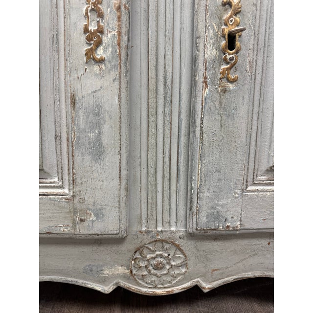 Wood Late 19th Century Painted French Walnut Sideboard For Sale - Image 7 of 12