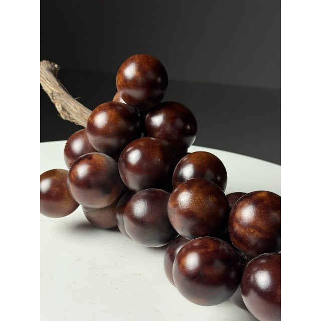 Stone Vintage Grape Cluster in Alabaster For Sale - Image 7 of 14