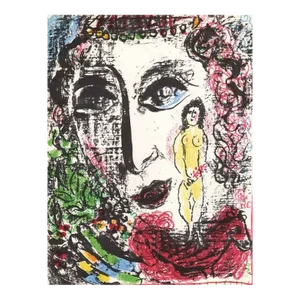 1963 Marc Chagall Original Lithograph Apparition at the Circus