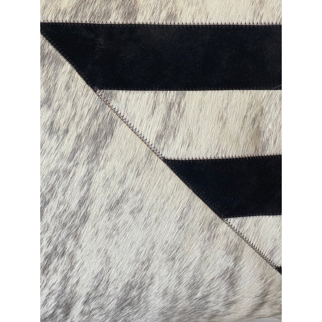 1960s Pair Pony Hide Fur Pillows Suede With Suede Leather For Sale - Image 5 of 7