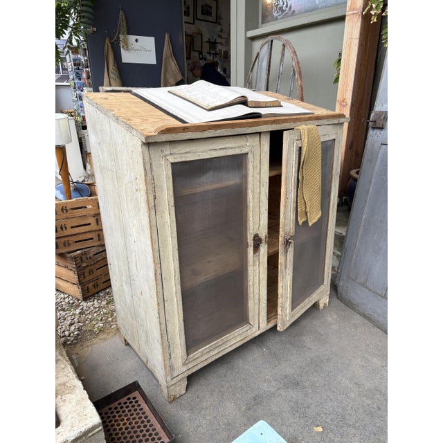 Wood Vintage Pantry with Beige Patina, 1930s For Sale - Image 7 of 12