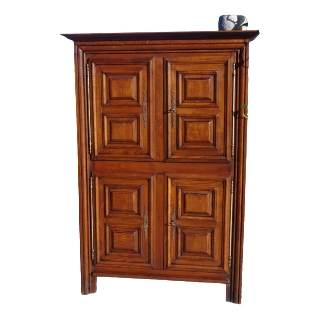 Vintage High Sideboard in Oak, 1960s For Sale