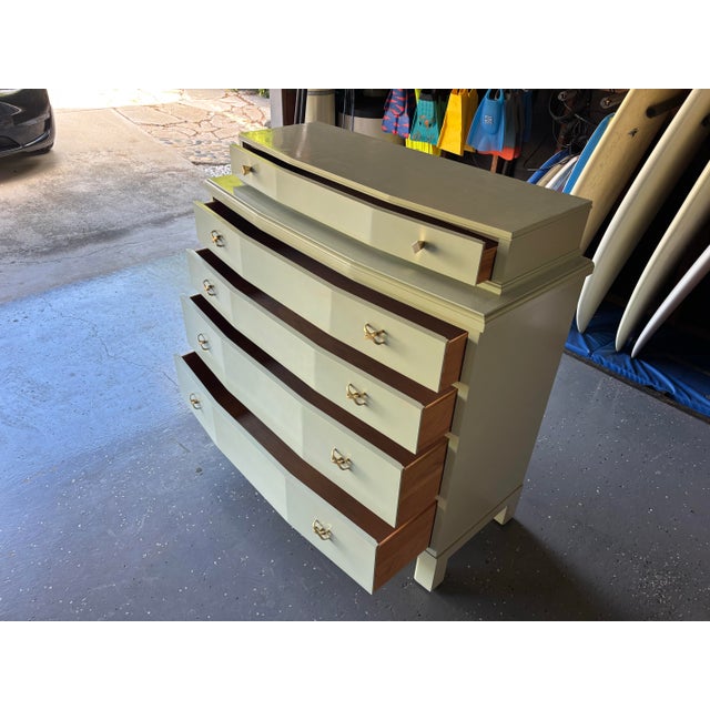 Contemporary Oomph Manhattan Chest With Dividend - Oceanfront & Brass For Sale - Image 3 of 12