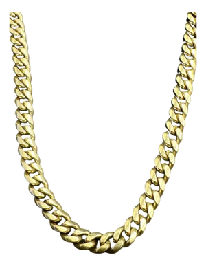 Vintage 14 Karat Yellow Gold 96.7 Gm Miami Cuban Link Italian Chain Unisex, 20"