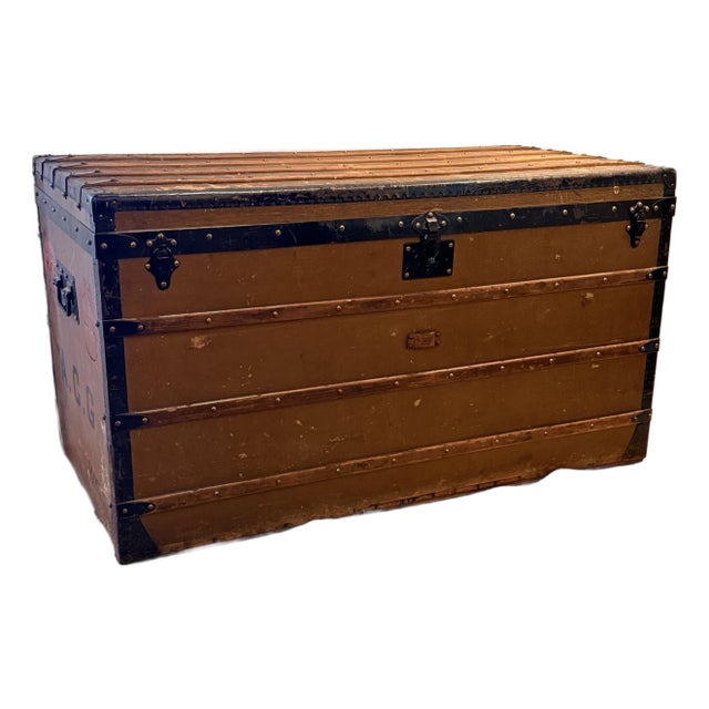 Antique Goyard Steamer Trunk For Sale