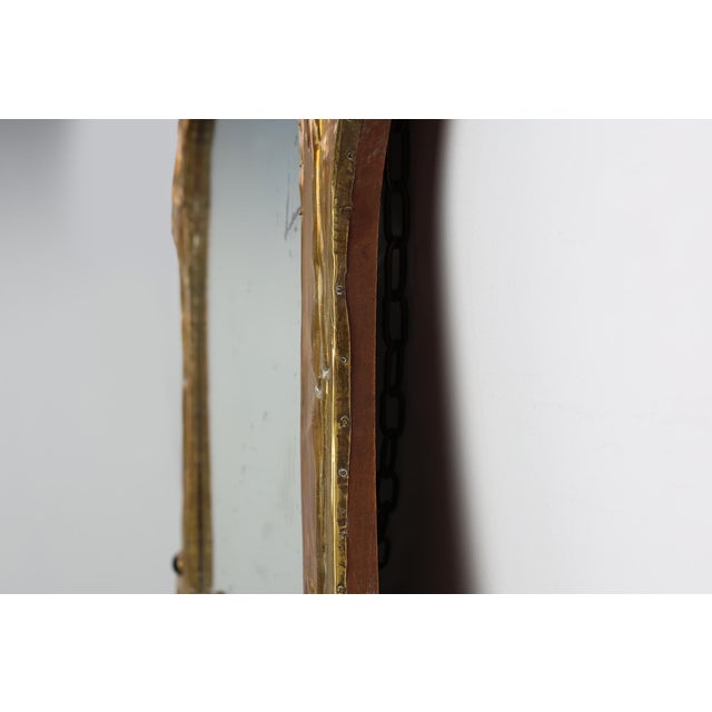 Art Nouveau Mirror in Brass and Glass from A.H. Villaket, France, 1910s For Sale - Image 12 of 14