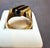 Two Stripes Black Onyx Men's Ring 14 Karat Yellow Gold, Size 11, UNISEX For Sale - Image 17 of 18
