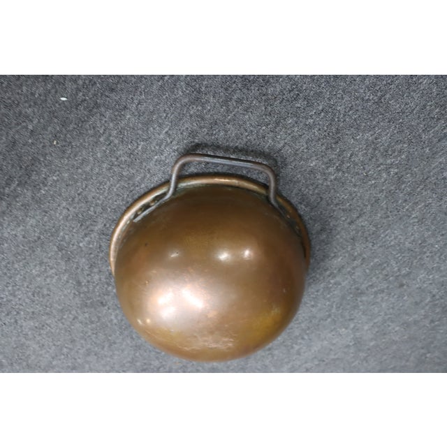 Antique French Copper Mixing Bowl With Riveted Iron Handles For Sale - Image 4 of 7
