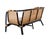 Matthew Izzo Home Quay Black Bamboo and Rattan Seat Lounge Sofa With Cushion For Sale In New York - Image 6 of 6