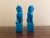 Ceramic Mid-Century Chinoiserie Turquoise Glazed Porcelain Foo Dogs, Pair For Sale - Image 7 of 11