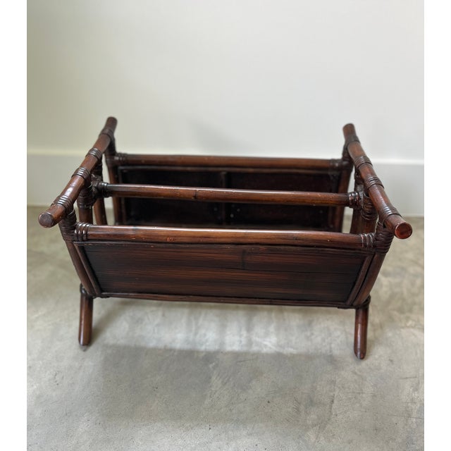 A beautifully designed, low profile, magazine rack made of bamboo and stained in a rich mahogany. A great piece for almost...