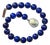 Royal Lapis Lazuli Necklace With Vintage Porcelain Cameo Clasp, 18-Inches For Sale