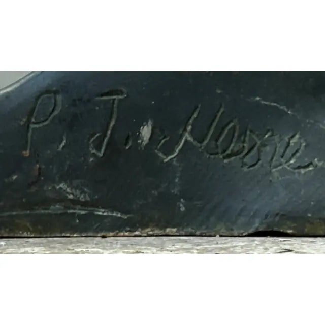 Mid 20th Century Monumental Signed Bronze Phoenix Sculpture by P. J. Moser – 68" Tall For Sale - Image 16 of 16