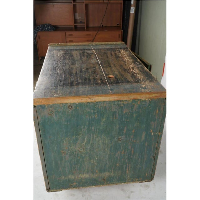 19th Century Swedish Rustic Painted Kneehole Desk Chairish