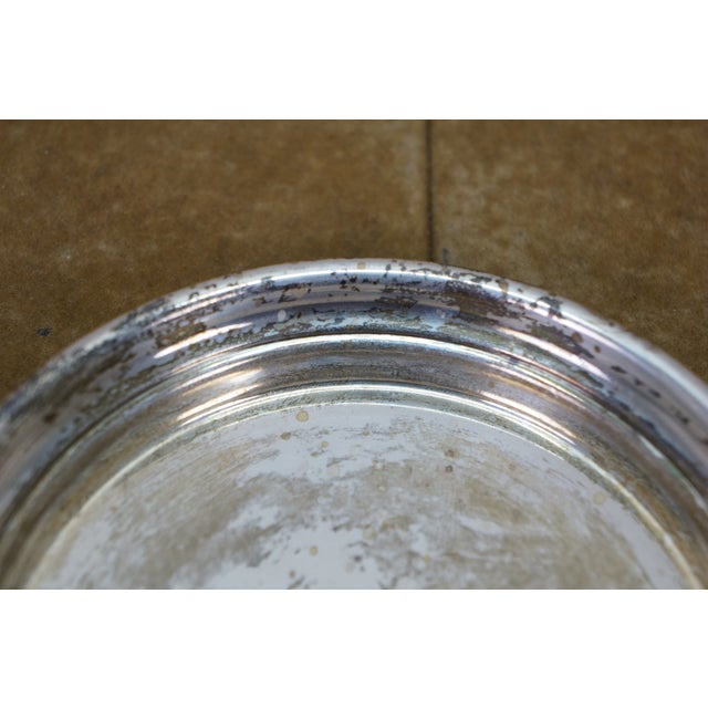 Early 20th Century Antique Solid Sterling Silver 925 Wine Drink Bottle Coaster 53g 4.5" For Sale - Image 5 of 9