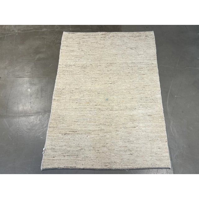 Simple Hand Knotted Rug For Sale - Image 4 of 4