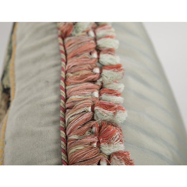 Victorian Needlework Pillow With Silk Backing Chairish