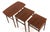 Brown Minimalist Nesting Tables, Denmark, Set of 3 For Sale - Image 8 of 15