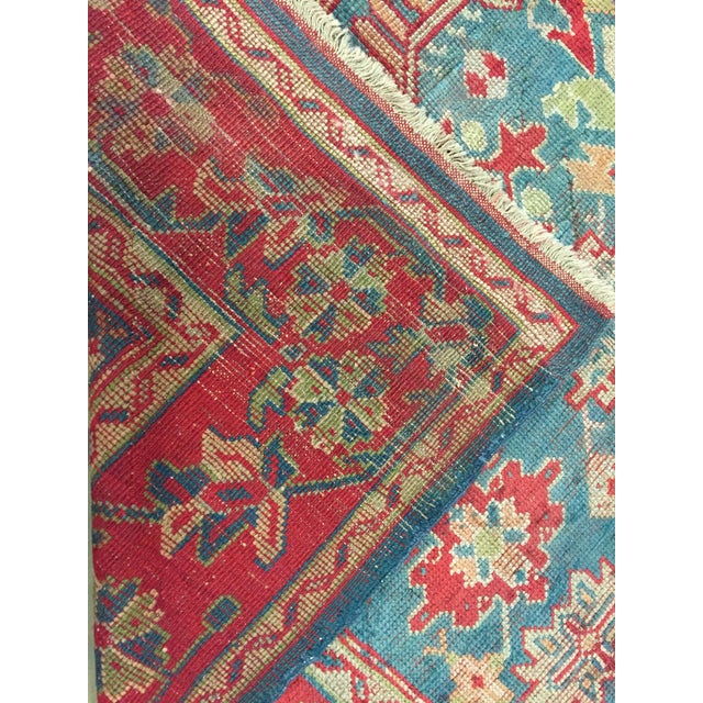 Antique Red Turkish Oushak Area Rug, 6ft X 9ft For Sale In New York - Image 6 of 8
