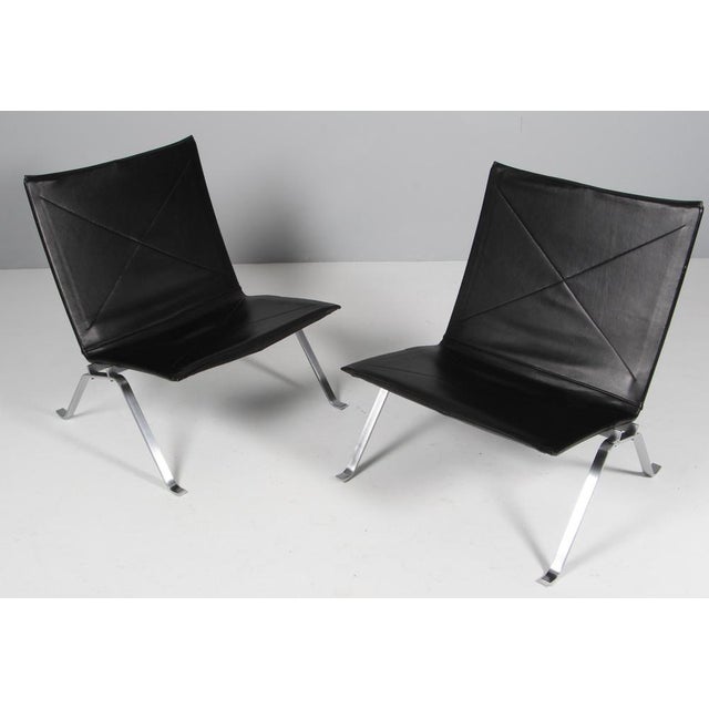 PK22 Lounge Chairs by Poul Kjærholm for Fritz Hansen, 1983, Set of 2 For Sale - Image 3 of 9