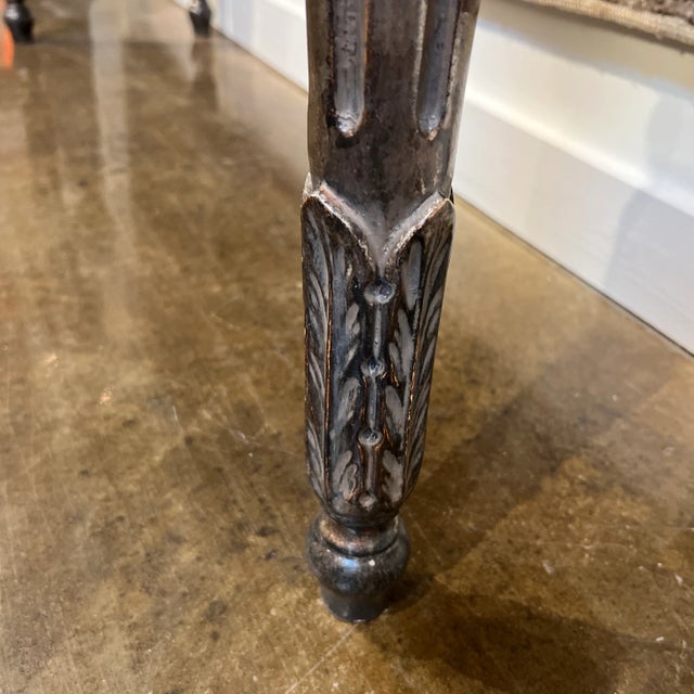 Traditional 1990s Italian Hand-Carved Wooden Console For Sale - Image 3 of 12