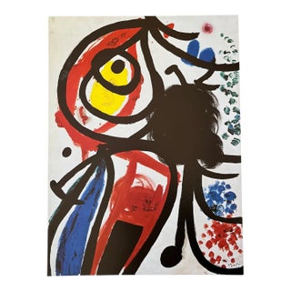 Joan Miro Derriere Le Miroir Dm24231 Personnage Oiseaux 1978 For Sale