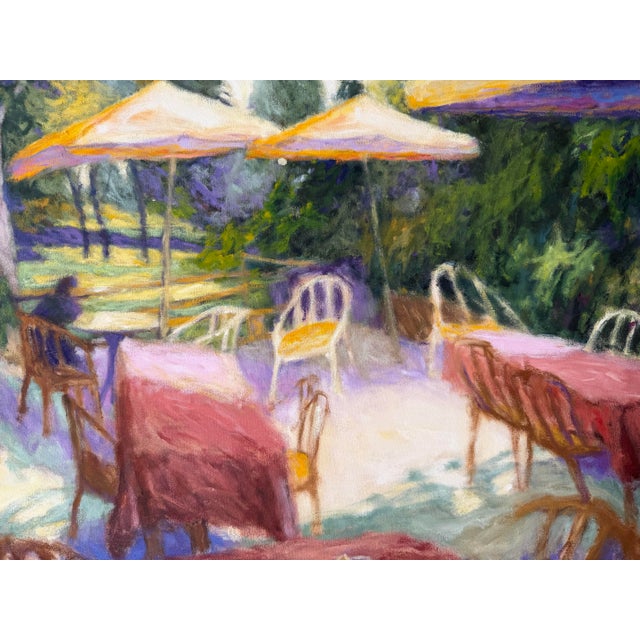 1997 Ricardo Blaseotto “Bar Champs Elysees” Oil on Canvas Painting – Unframed For Sale - Image 9 of 12